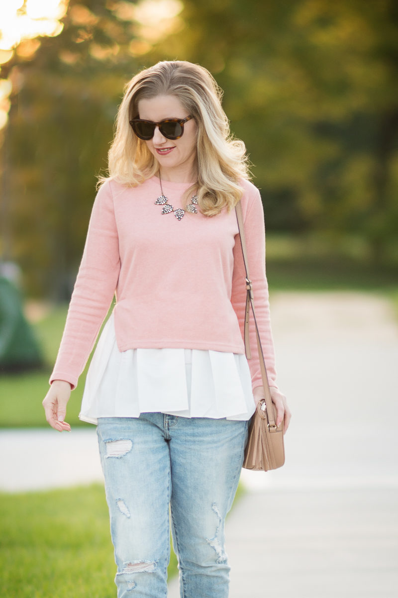 Petite Fashion & Style | Goodnight Macaroon Classic Mock Layer Sweater | Click to read more...