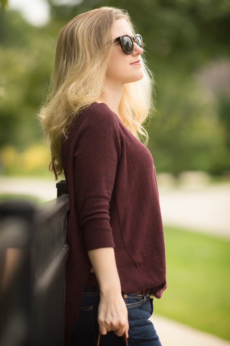 Petite Fashion and Style | Express marled extreme circle tunic | Click to read more...