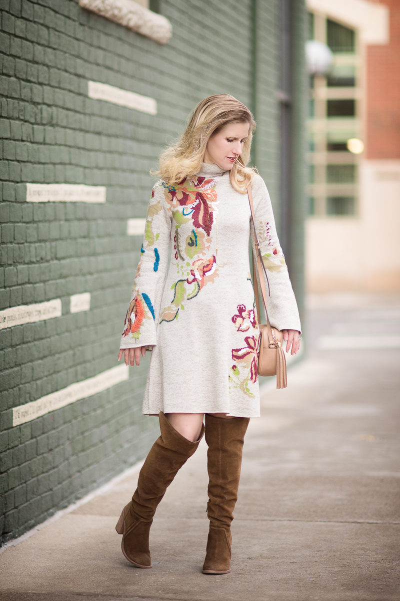 Petite Fashion and Style | Anthropologie Embroidered Petals Swing Dress | Click to Read More...