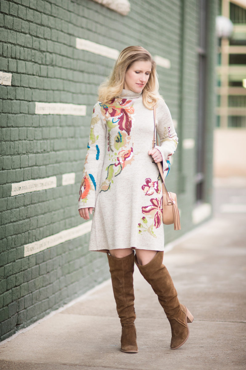 Petite Fashion and Style | Anthropologie Embroidered Petals Swing Dress | Click to Read More...