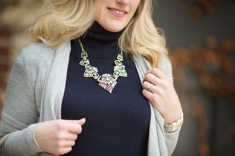 Petite Style Blog | Ann Taylor Plaid Pencil Skirt | Baublebar Loretta Bib | Click to Read More...