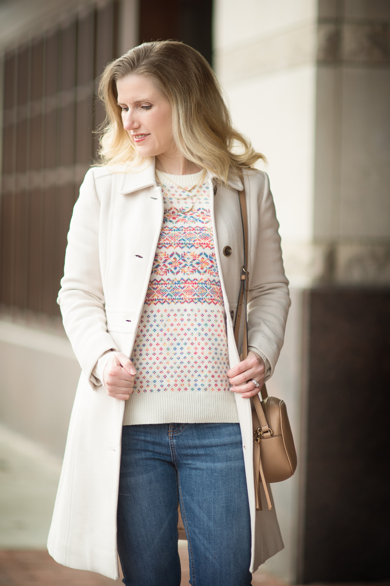 Petite Fashion and style | J. Crew Fair Isle Crewneck Sweater | Click to Read More...