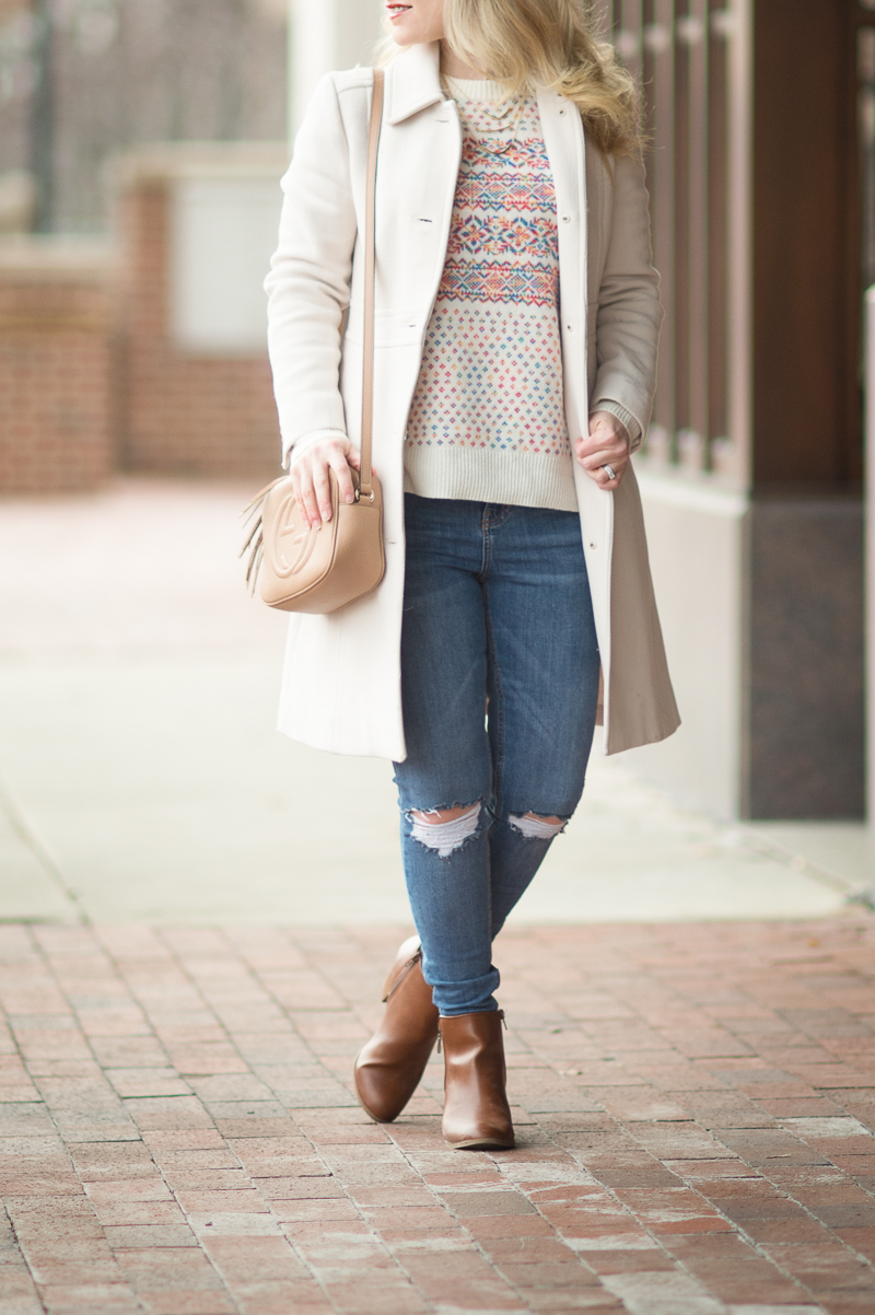 Petite Fashion and style | J. Crew Fair Isle Crewneck Sweater | Click to Read More...