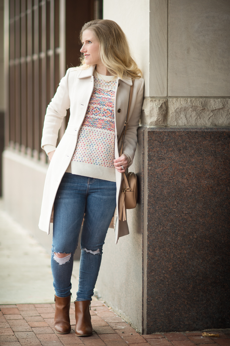 Petite Fashion and style | J. Crew Fair Isle Crewneck Sweater | Click to Read More...