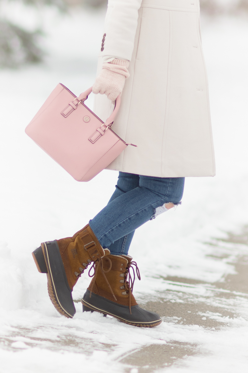 Petite Fashion and Style Blog | J. Crew Lady Day Coat | Loft Plaid Scarf | Loft Shimmer Beanie | Click to Read More...