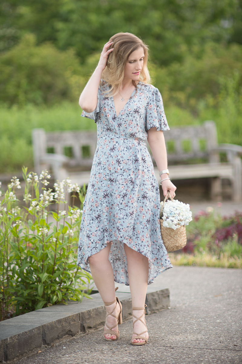 Petite Fashion and Style Blog | ASTR Adeline Dress | Doen Phoebe Basket | Raye Lulu Heel | Click to Read More...