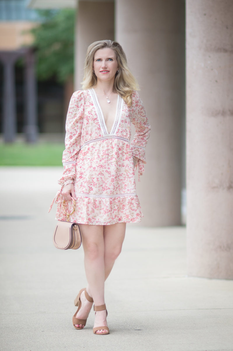 Petite Fashion and Style Blog | For Love and Lemons Sweet Disposition Swing Dress | Chloe Nile Bag | Steve Madden Gerard Heels