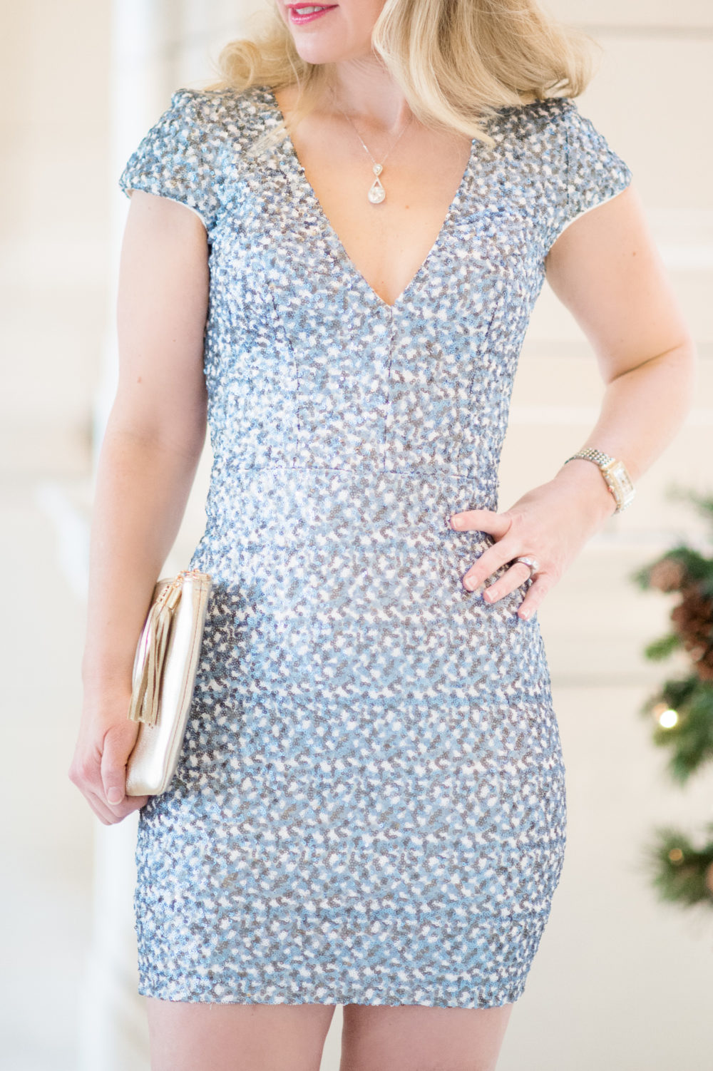 Petite Fashion and Style Blog | Dress the Population Zoe Sequin Minidress | Jimmy Choo Lottie Heels | Gigi New York Chelsea Crossbody | Click to Read More...