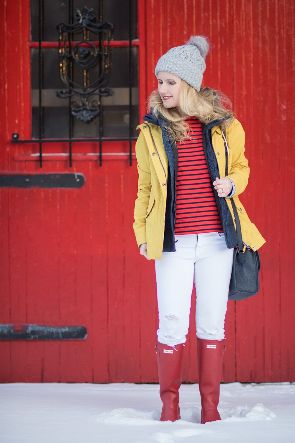 Michigan Petite Fashion and Style Blog | Fashion for Petite Women | Barbour Hooded Jacket | J. Brand Cropped Skinny Jeans | Gigi New York Amelie Crossbody | Hunter Tall Boots | The Blue Hydrangeas Click to Read More...