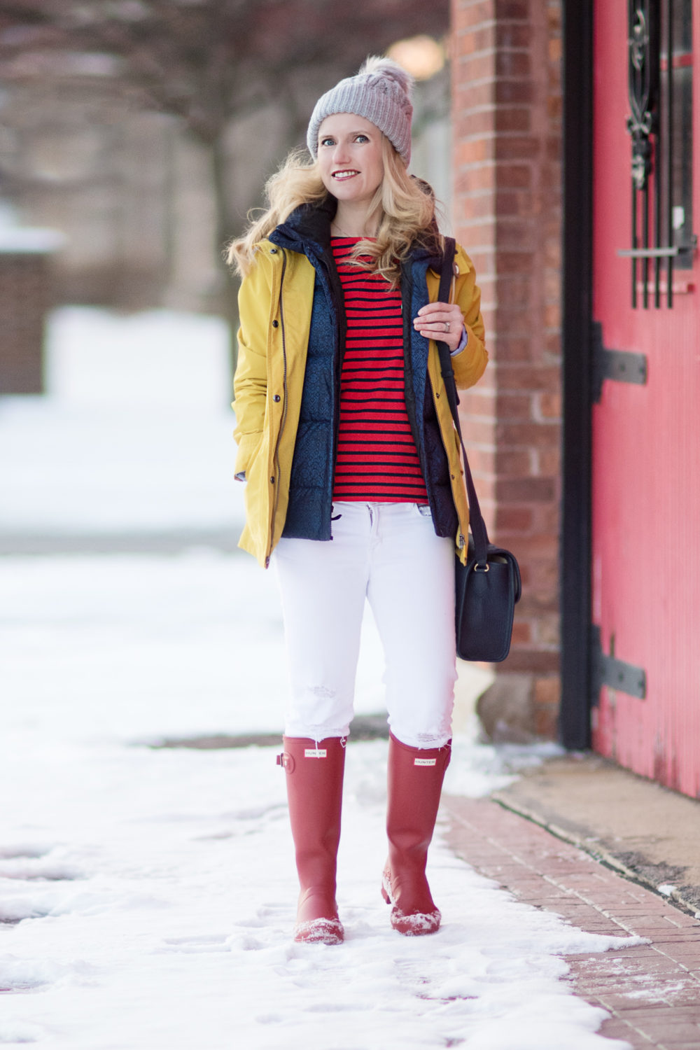 ichigan Petite Fashion and Style Blog | Fashion for Petite Women | Barbour Hooded Jacket | J. Brand Cropped Skinny Jeans | Gigi New York Amelie Crossbody | Hunter Tall Boots | The Blue Hydrangeas Click to Read More...