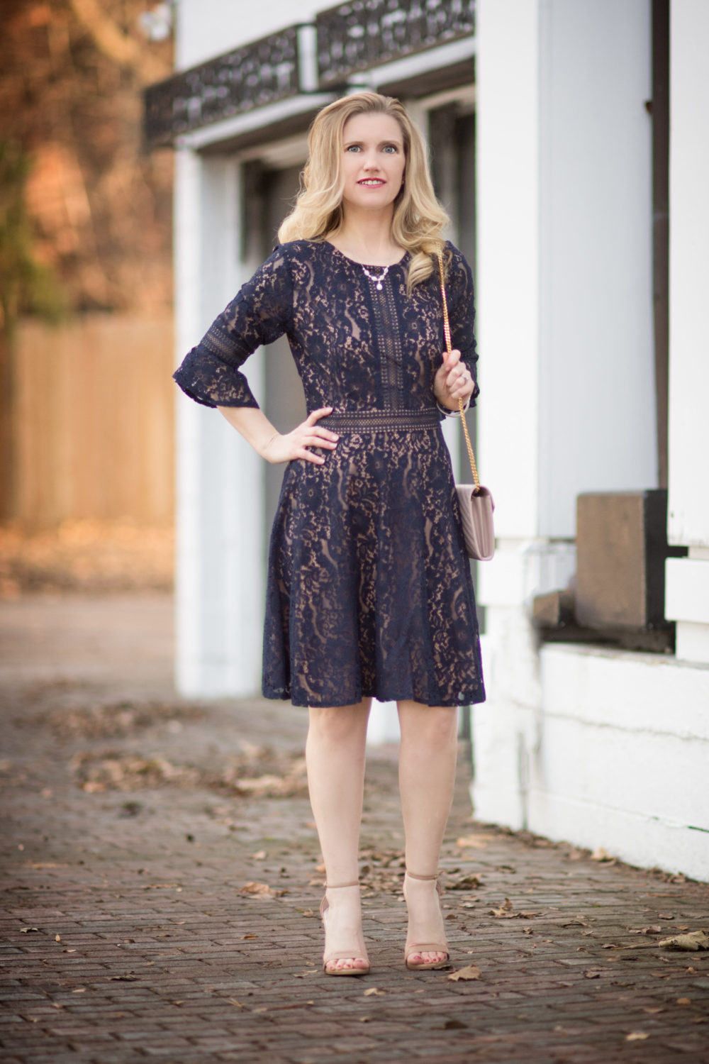 Petite Fashion and Style Blog | Fashion for Petite Women | MissMay Women's Lace Bell Sleeve A-Line Dress