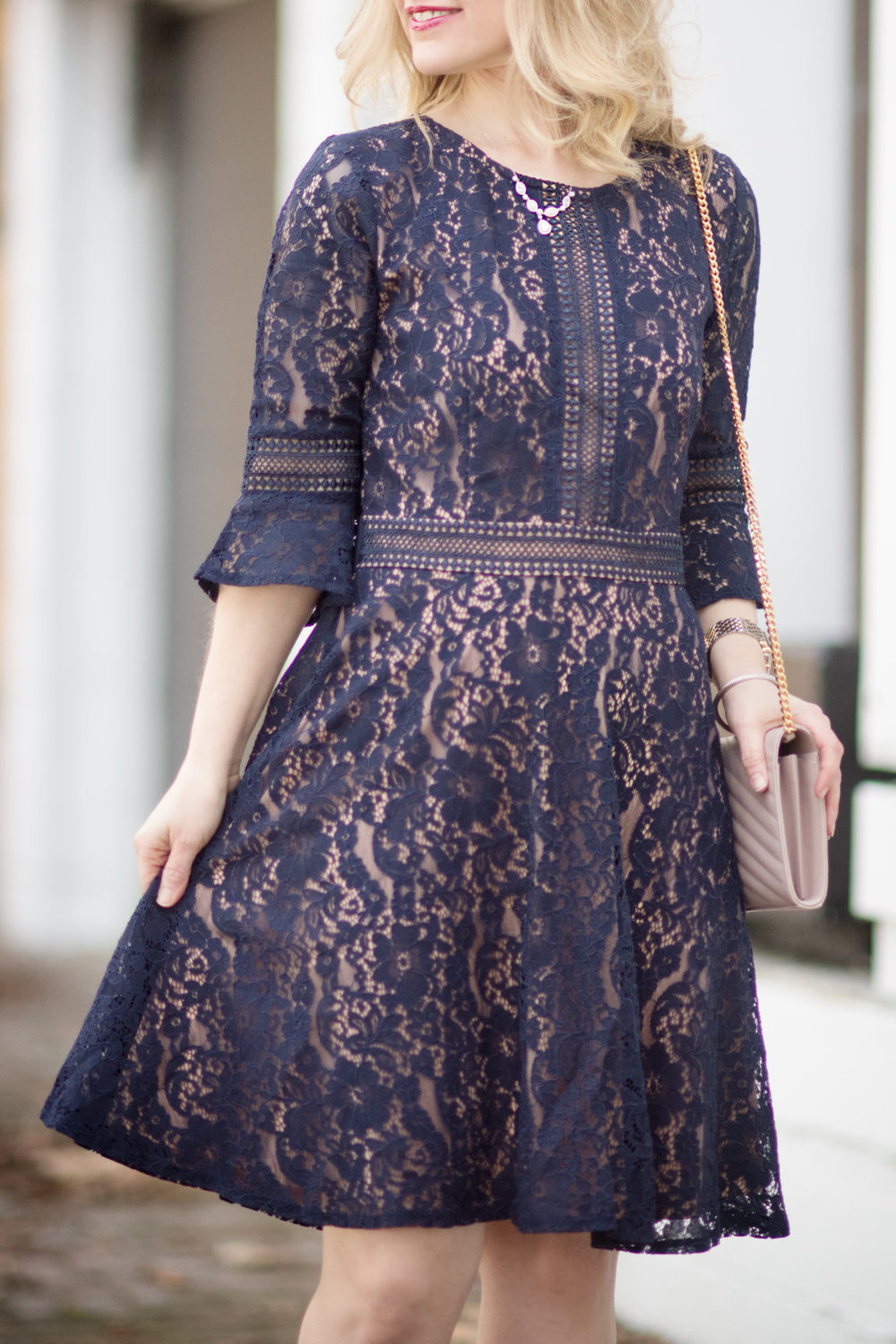 Petite Fashion and Style Blog | Fashion for Petite Women | MissMay Women's Lace Bell Sleeve A-Line Dress