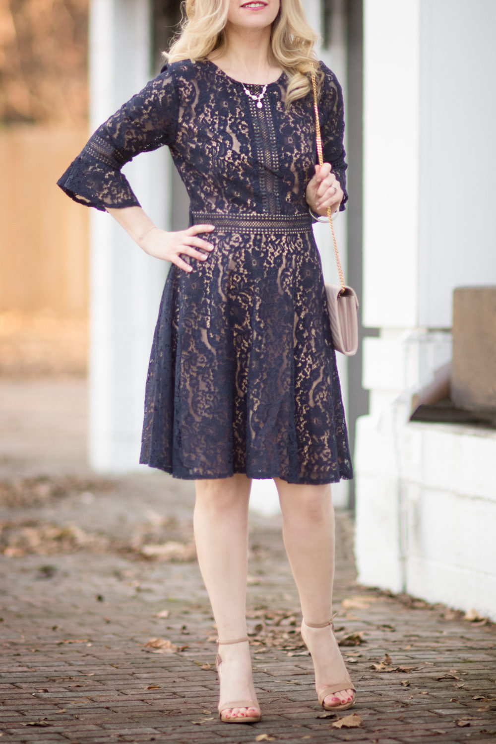 Petite Fashion and Style Blog | Fashion for Petite Women | MissMay Women's Lace Bell Sleeve A-Line Dress