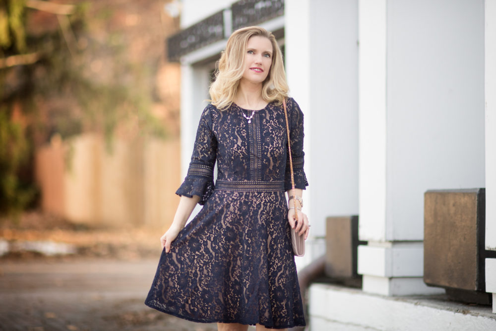 Petite Fashion and Style Blog | Fashion for Petite Women | MissMay Women's Lace Bell Sleeve A-Line Dress