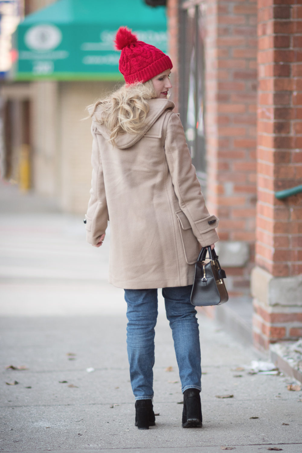 Petite Fashion and Style Blog | Fashion for Petite Women | Burberry Mercey Duffle | Sam Edelman Carolena Ankle Boot | Gap Crazy Strip Scarf | How to Fight the Winter Blues | Click to Read More...