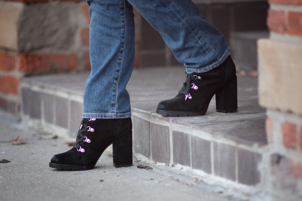 Petite Fashion and Style Blog | Fashion for Petite Women | Burberry Mercey Duffle | Sam Edelman Carolena Ankle Boot | Gap Crazy Strip Scarf | How to Fight the Winter Blues | Click to Read More...