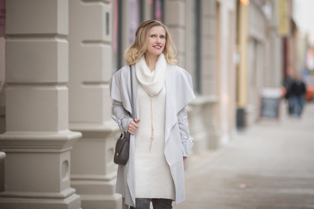 Petite Fashion and Style Blog | Fashion For Petite Women |Club Monaco Ellyn Trench | Miss Selfridge Cowl Neck Jumper | Tory Burch Laila OTK Boots | Lightweight spring jackets