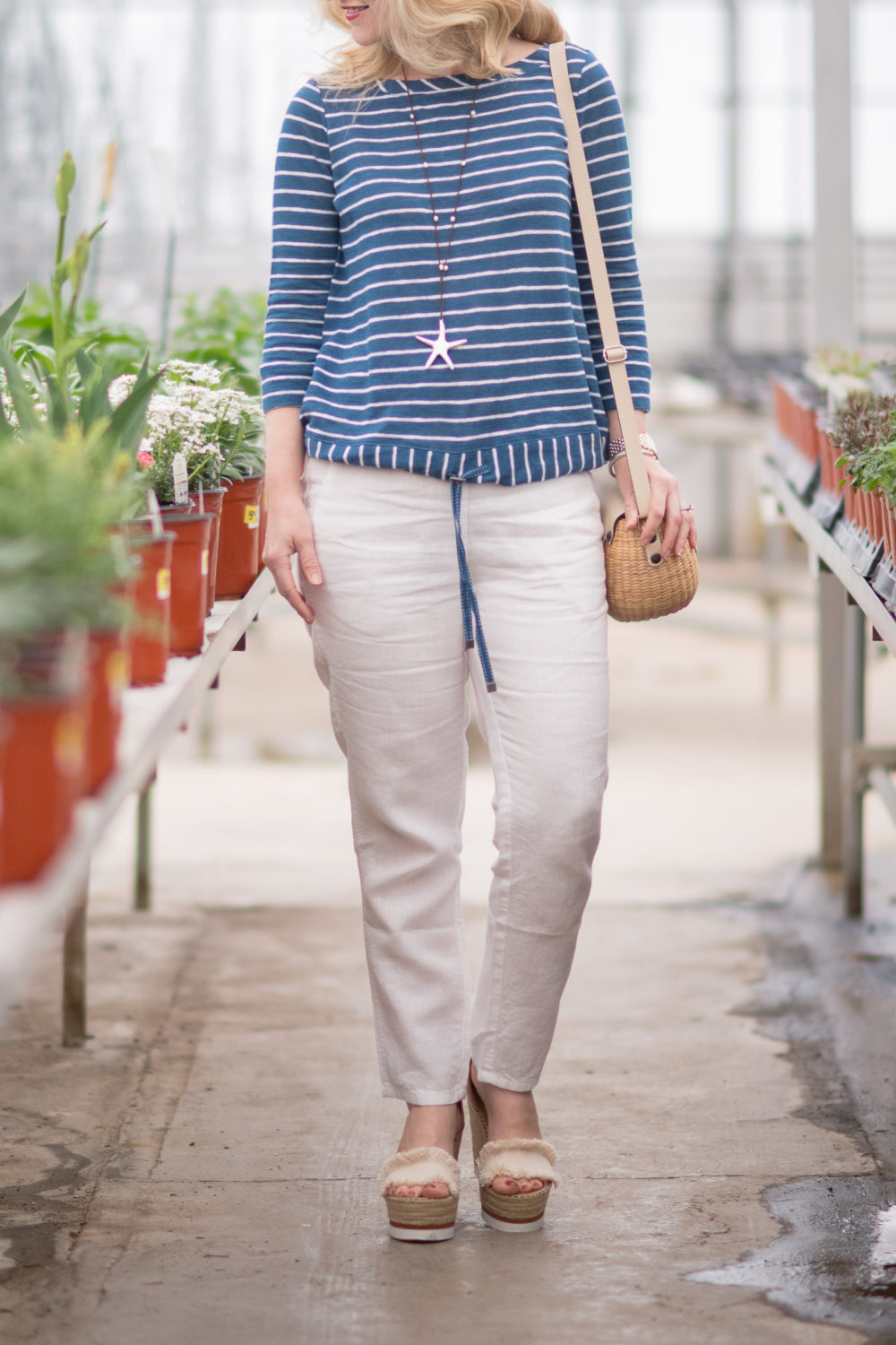 Michigan Petite Fashion and Lifestyle Blog | JJill Life in Linen Collection | See by Chloe Canvas and leather espadrille