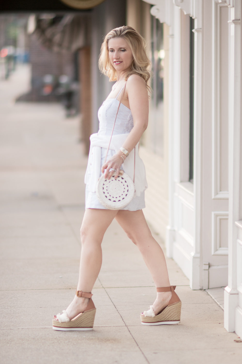Michigan Petite Fashion and Lifestyle Blog | Abercrombie $ Fitch Button Front Mini Dress | Memorial Weekend Sales