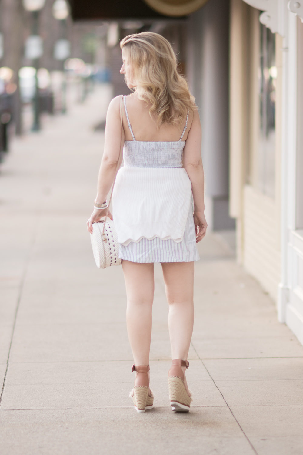 Michigan Petite Fashion and Lifestyle Blog | Abercrombie $ Fitch Button Front Mini Dress | Memorial Weekend Sales