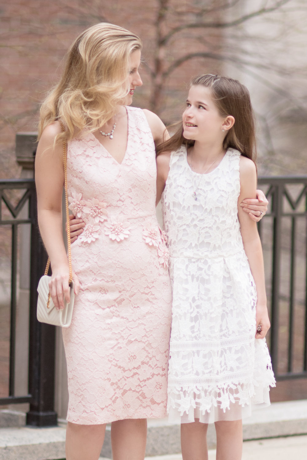 Michigan Petite Fashion and Lifestyle Blog | Maggy London Valentina Petite Midi Dress | Jimmy Choo Sandals | YSL Wallet on Chain | A Letter to My Daughter