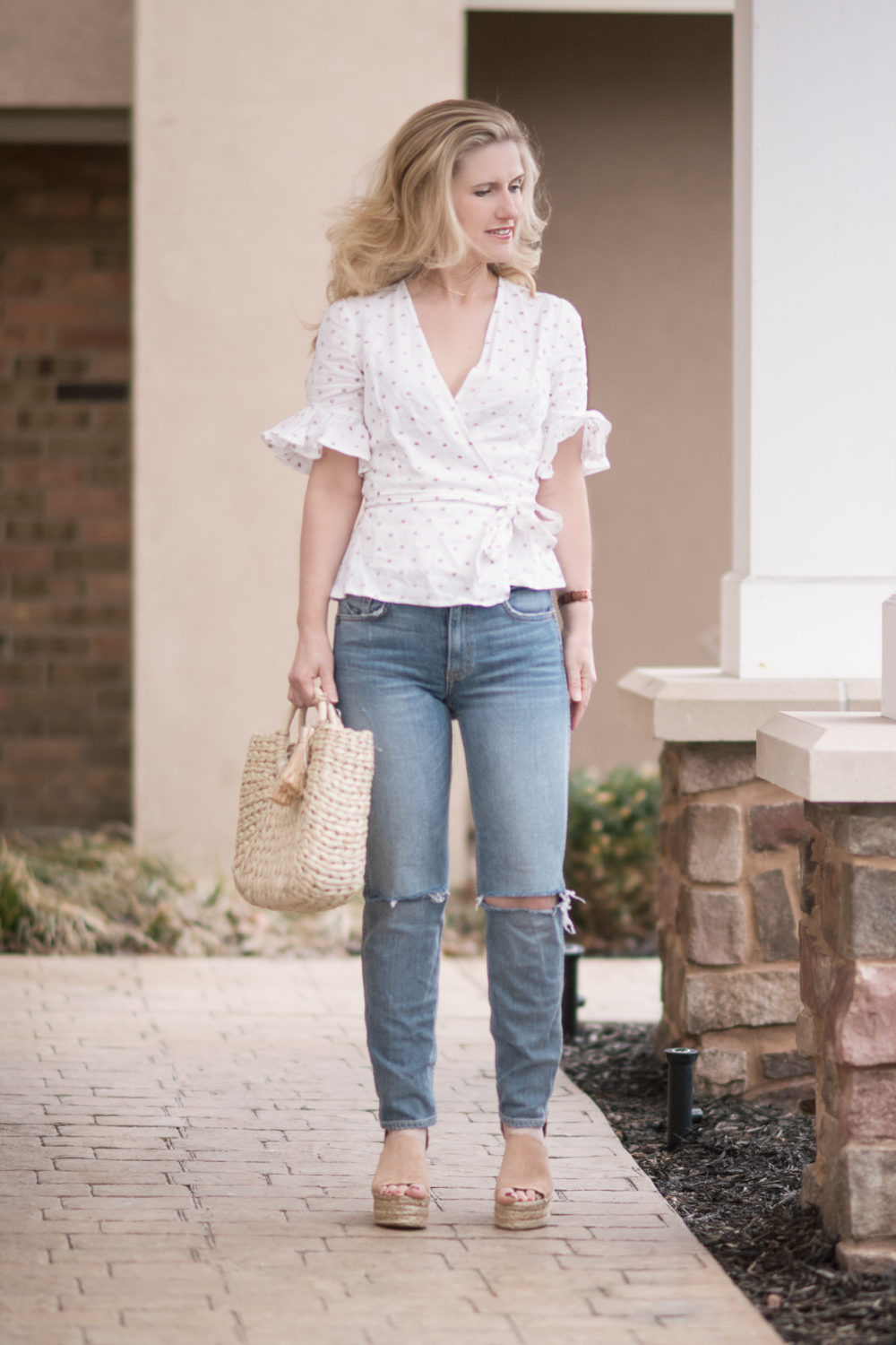 Michigan Petite Fashion and Lifestyle Blog | Wayf Kaitlyn Wrap Top