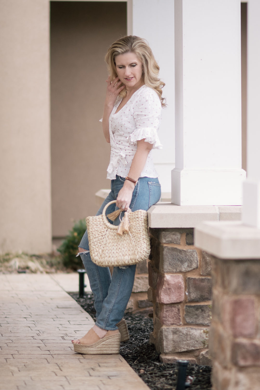 Michigan Petite Fashion and Lifestyle Blog | Wayf Kaitlyn Wrap Top