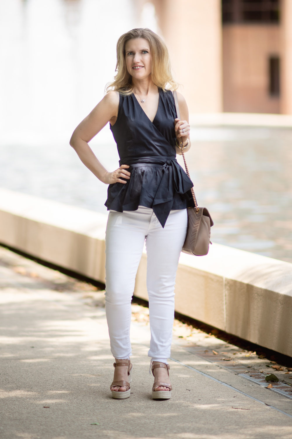 Michigan Petite Fashion and Lifestyle Blog | 1901 Cotton Blend Wrap Blouse Nordstrom Anniversary Sale