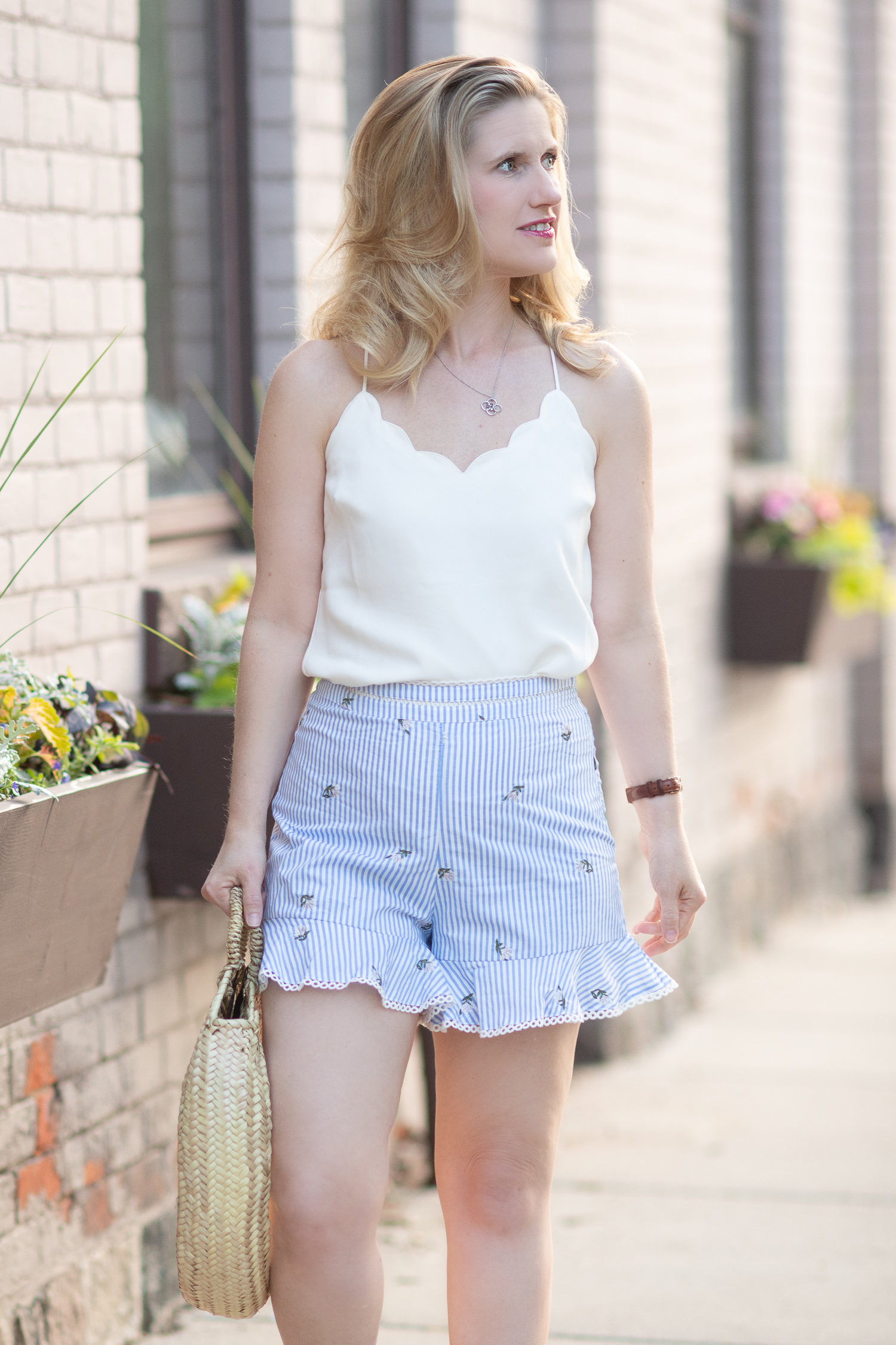Michigan Petite Fashion and Lifestyle Blog | J. Crew Factory Scalloped Cami-11  – The Blue Hydrangeas – A Petite Fashion and Lifestyle Blog
