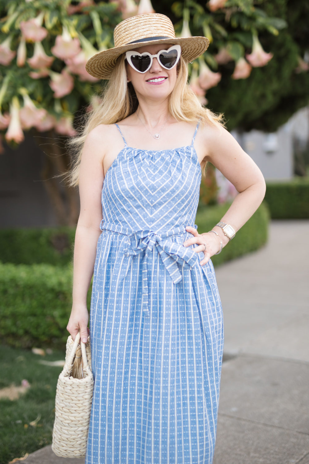 Petite Fashion and Style Blog | Everleigh Tie Waist Cotton Maxi Dress | Eliza J. Tiered Maxi Dress | Petite Friendly Maxi Dresses