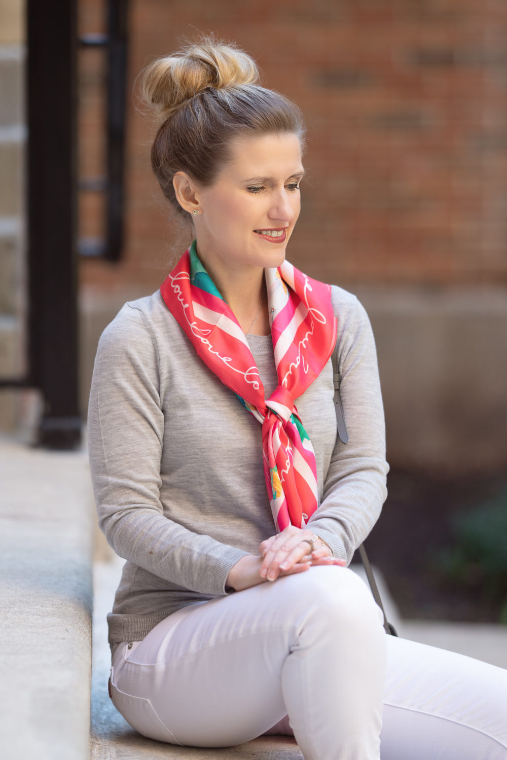 Petite Fashion and Style Blog | Talbots Lulu DK Scarf | Breast Cancer Awareness Month