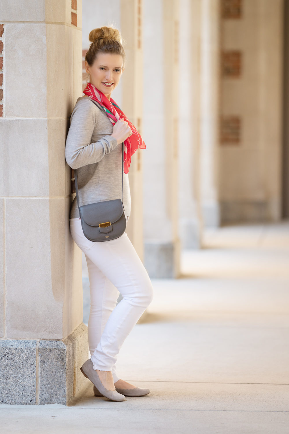 Petite Fashion and Style Blog | Talbots Lulu DK Scarf | Breast Cancer Awareness Month