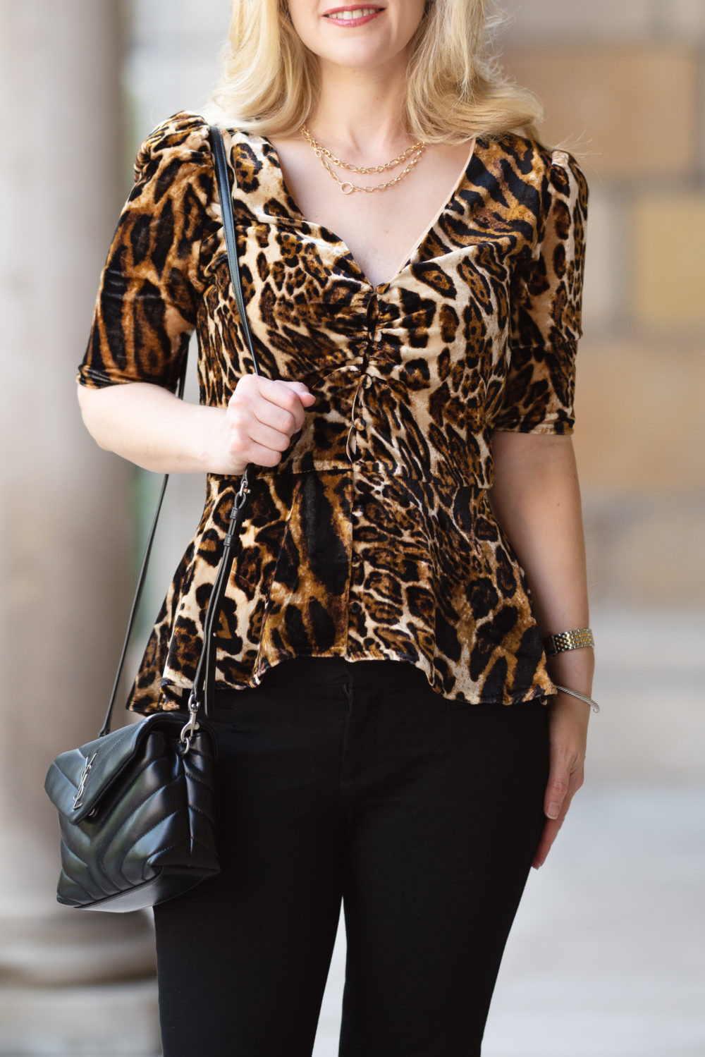 Petite Fashion and Style Blog | WAYF Women's Becca Ruched Cap Sleeve Top