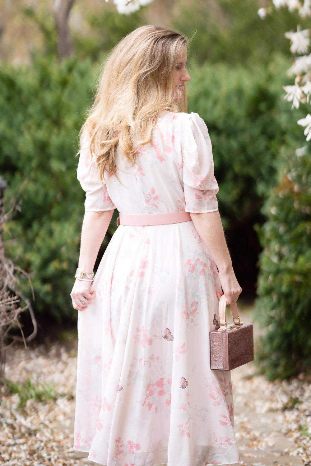 Petite Fashion Blog | Rachel Parcell Romantic Button Front Dress | Rachel Parcell Dresses | Spring Dresses