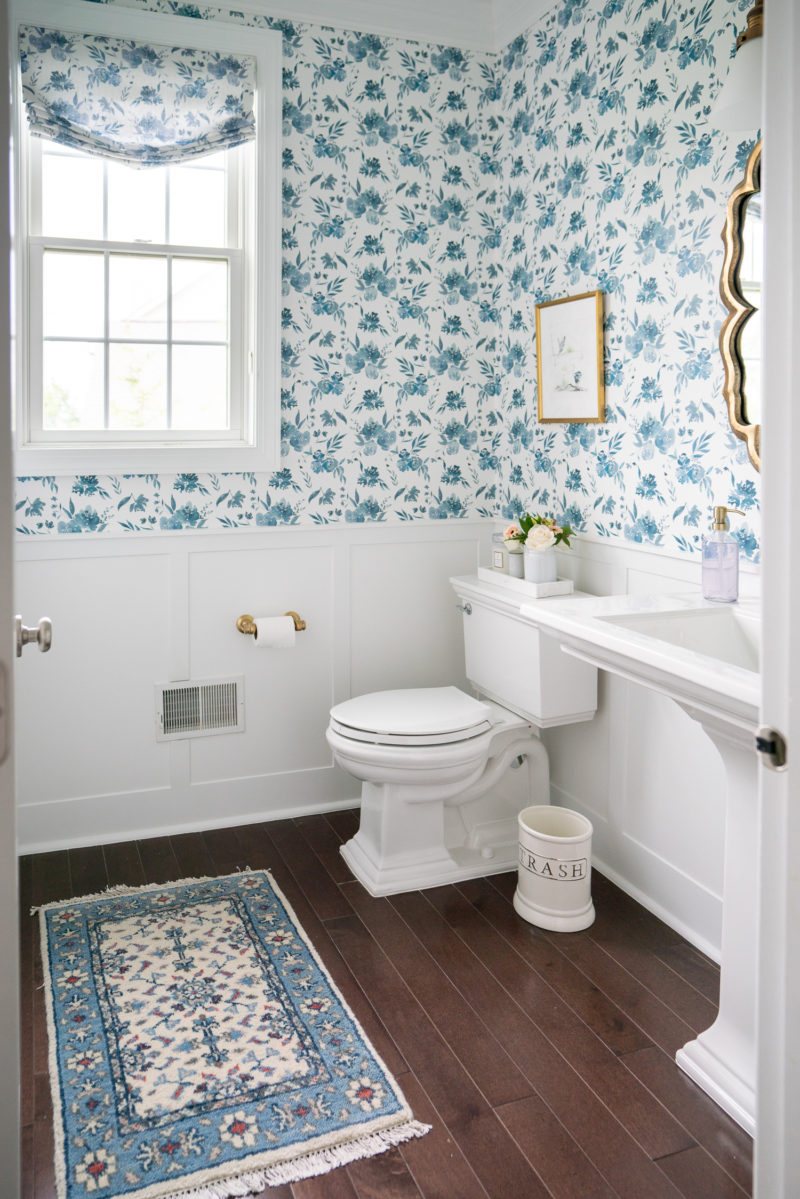 Powder Room Makeover… The Blue Hydrangeas A Petite Fashion and